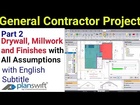 Drywall, Millwork & Finishes Quantity Takeoff | PlanSwift G.C. Live Project