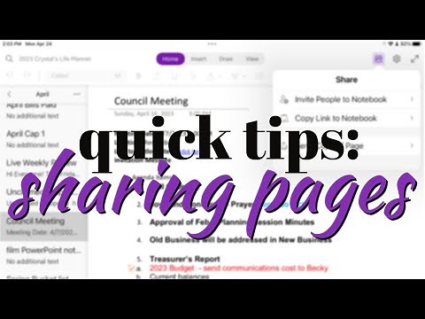 OneNote Quick Tip: Sharing Meeting Notes and Other Pages