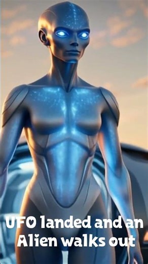 UFO lands and an Alien walks out