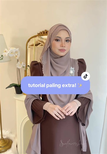 Tutorial Tudung Shawl Paling Extra untuk Raya 2025