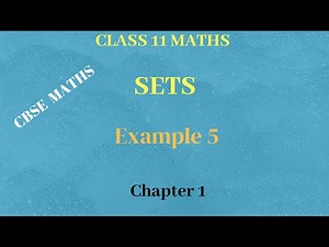 Chapter 1- SETS| Example 5 | CBSE Class 11 Maths in Tamil | NCERT | GS