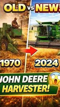 1970 vs 2024 😱 John Deere Harvester Evolution! #Shorts
