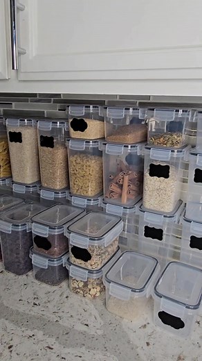 Airtight food Storage containers set, Organizadores de alimentos Organizadores para la despensa #foodstorage #estantesorganizadores #utensiliosdecozinha #parati