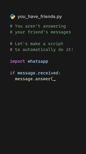 Automate your message 😳 #coding