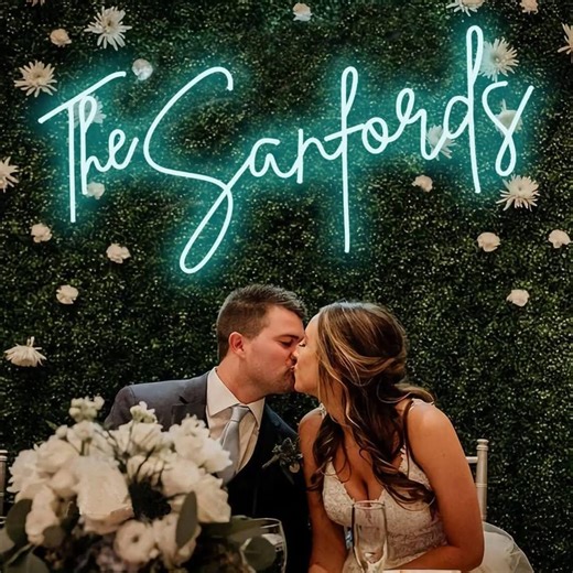 Wedding Neon Sign, Personalized Last Name LED Wall Decor, Gifts for Him/her, Engagement Sign, Wedding Backdrop, Led Reception Decor - Etsy