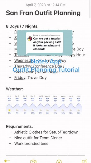 How to Efficiently Plan Travel Outfits Using the Notes App