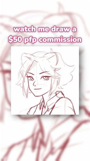 Watch me draw a $50 pfp commission... was it worth it? #vgencomm #pfp #commission