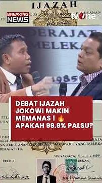 DEBAT IJAZAH MEMANAS! 🔥 Ahmad Khozinudin Sebut 5 Indikasi: Logo, Stempel, Foto, Font Palsu | tvOne