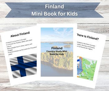 Finland Mini Book | Country Study | Geography & Culture | Printable for K–3