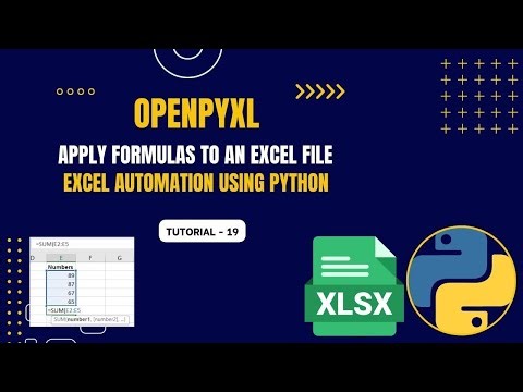 Excel Automation Tutorial - 19 | Applying Formulas in Excel | openpyxl | Python