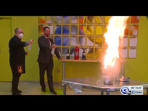 Never add water to a grease fire