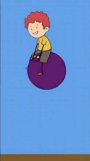 Boy bouncing on his hopper ball