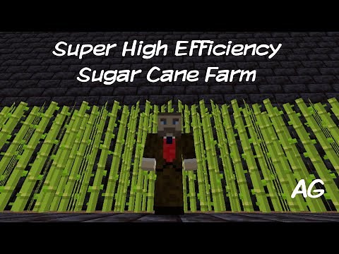 Highly Efficient Sugar Cane Farm | Updated Redstone | Minecraft Java 1.16.5