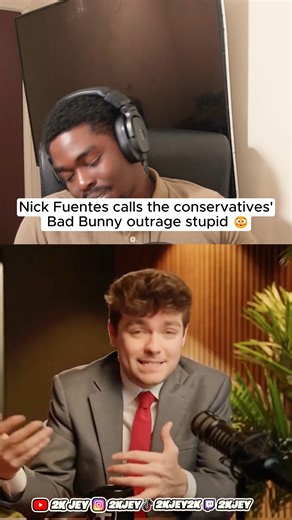 Sixx | Nick Fuentes calls the conservatives' Bad Bunny Super Bowl Halftime Show outrage stupid 😳 #nickfuentes #badbunny #halftimeshow #nfl #superbowl | Instagram