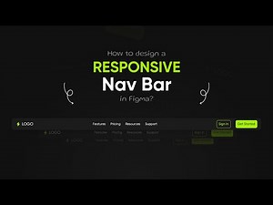 ⚡Responsive Navigation Bar in Figma | Easy tutorial | Auto layout 💚