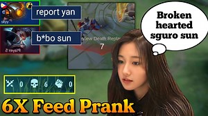 6x Feed Prank! | Broken-hearted Daw Ako Kaya Nagpa-Feed 😂😂 | mlbb | SSQ Channel ML PRO