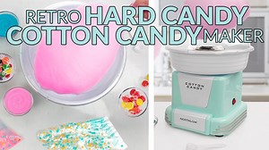 Create fluffy, melt-in-your-mouth cotton candy! Use your favorite hard candies or flossing sugar to make delicious cotton candy the whole family will love! | Nostalgia