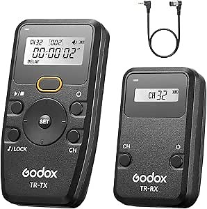 Godox TR-N1 Wireless Remote Shutter for Nikon, Wireless Shutter Release Intervalometer, Compatible for Nikon D850 D800E D800 D700 D500 D300s D300 D200 D5 D4 D3S D3X D3 D1H D1 F100 N90S F5 F6 F90 etc
