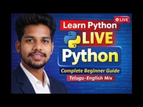 Python From Scratch – Beginner Friendly Live Class | Telugu-English Mix | Start Your Coding Journey