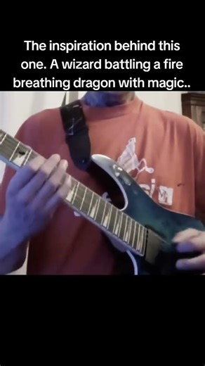 A wizard fighting a fire breathing dragon with magic! #guitar #wizard #metalcore
