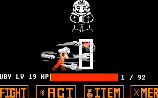 （中字）【Undertale】×【超级马里奥】=【Undertoad】Mario fight首通