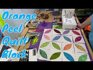 Orange Peel Applique Quilt Block Using Fusible Interfacing - No Longer Live