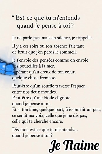 966K views · 13K reactions | "Est-ce que tu m’entends quand je pense...