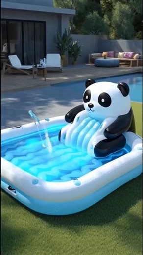 Giant Inflatable Panda Pool 🐼💦 | Epic Summer Splash Fun You Won’t Believe!