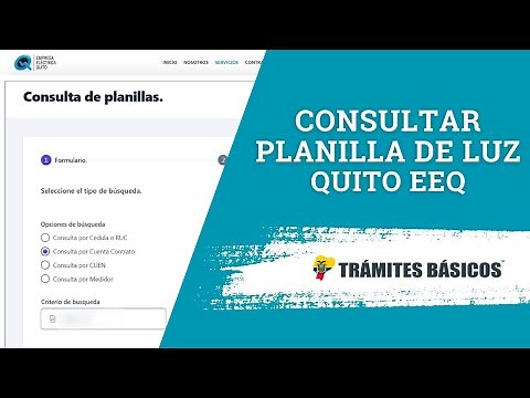 Consultar planilla de luz Quito | Empresa Eléctrica EEQ