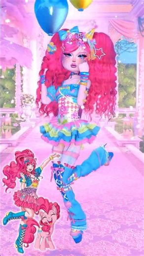 PINKIE PIE Tutorial in Dress to Impress! 💖 🎉 #dresstoimpress #dti