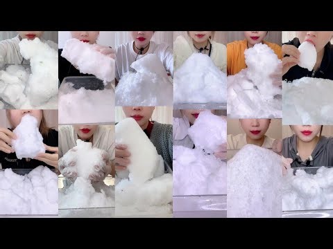 ASMR ICE EATING || QIAN'S ALL ONLY BITES COMPILATION || SOFT SQUEAKY FREEZER FROST BITES ASMR🧊