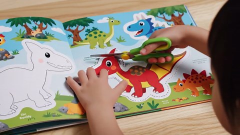 Dinosaur Cut and Match Activity for Kids, 10-page Preschool Sticker Match Worksheet, Toddler Busy Book, Prehistoric Dino Discovery Printable - Etsy