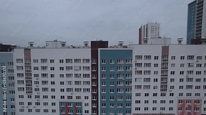 Aerial photography of a new residential complex, aerial photography of residential buildings