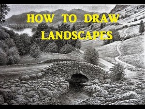 How To Draw Landscapes, Rocks, Mountains, Trees, Graphite Tips and Techniques, Grid Method