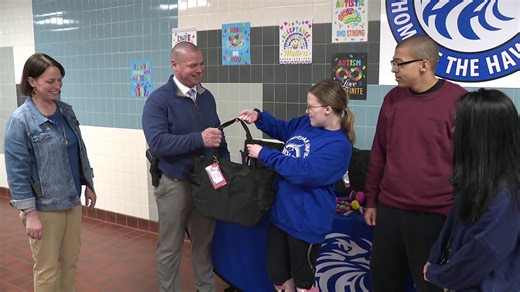 Students gift sensory kits to Hanover Township Police Department