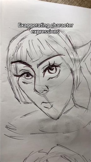 Exaggerating character expressions ✍️✨ #art #shortsfeed #drawing #pendrawing #penart