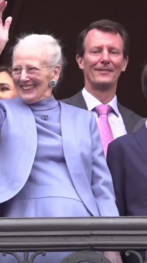 Danish Royal Family Appearance at Amalienborg Palace for Queen Margrethe II 83rd Birthday