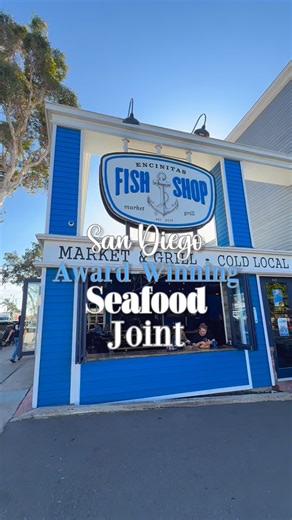 Hidden San Diego™ on Instagram: "One of my favorite places to get mouth-watering, ultra-fresh seafood is @fishshopsd. They have three locations: Encinitas, Point Loma and Pacific Beach (with a 4th on the way in Oceanside)! This video was shot at their Encinitas location, mere blocks from the beach. Bring the entire family including your pup! They have sports playing in a laid-back and friendly setting. What we ate: * Ahi taco with blackened seasoning and avocado * Albacore plate with teriyaki se