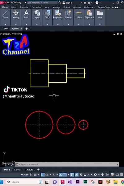 Lệnh QDIM dim nhanh đối tượng trong autocad #autocad #autocadtutorial #autocad2d #autocad2023 #autocaddesigning #autocadtip
