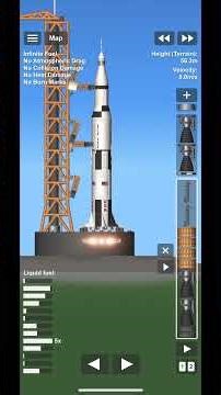 Saturn V in space flight simulator