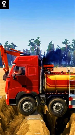 Extreme Offroad Truck Driving in MudRunner | Realistic Mud & Water Gameplay! #mudrunner #shorts