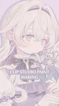 【クリスタ】アナログ風イラストメイキング🫖💜#イラストメイキング #clipstudiopaint