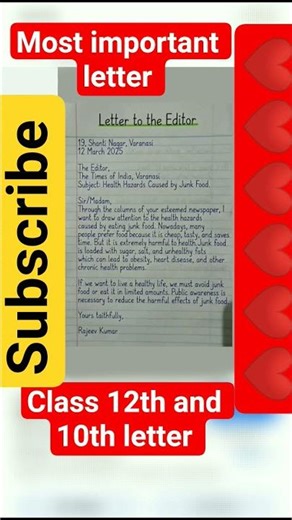 most important letter class 12th english #viral #shortvideo