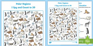 Polar Regions I Spy and Count Activity to 20