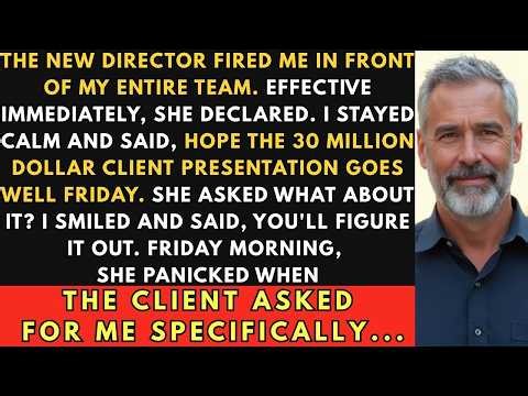 New Director Fired Me In Front Of My Team; Then Friday's $30M Client Asked For Me Specifically