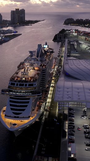 307K views · 5K reactions | History made! MSC Seascape is officially the first ship to dock at our new MSC Miami Cruise Terminal—the largest in the world.  | MSC Cruises | Facebook