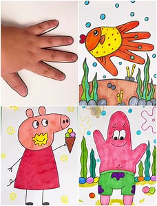 385K views · 1.1K reactions | Simple to Learn Handprint Drawings | Learning Center | Facebook