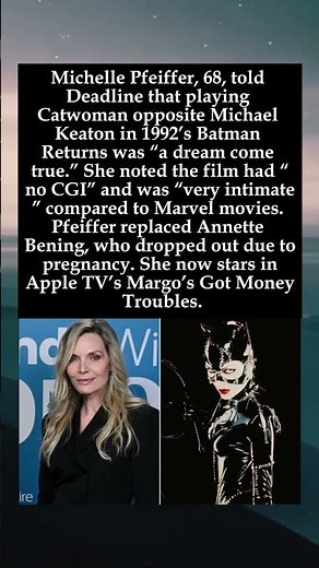 Michelle Pfeiffer on Batman Returns Catwoman: “A Dream Come True” #MichellePfeiffer #BatmanReturns