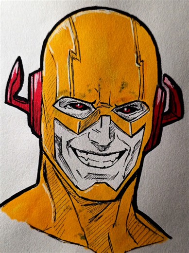 How to draw Reverse Flash #theflash #reverseflash #inkdrawing #howtodraw How to draw Reverse Flash drawing tutorial