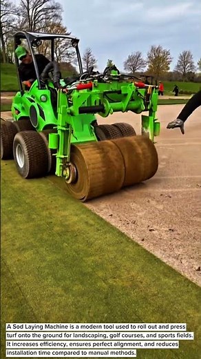 Amazing Sod Laying Machine - Fastest Way to Install Grass Rolls | Modern Turf Laying Technology 2025